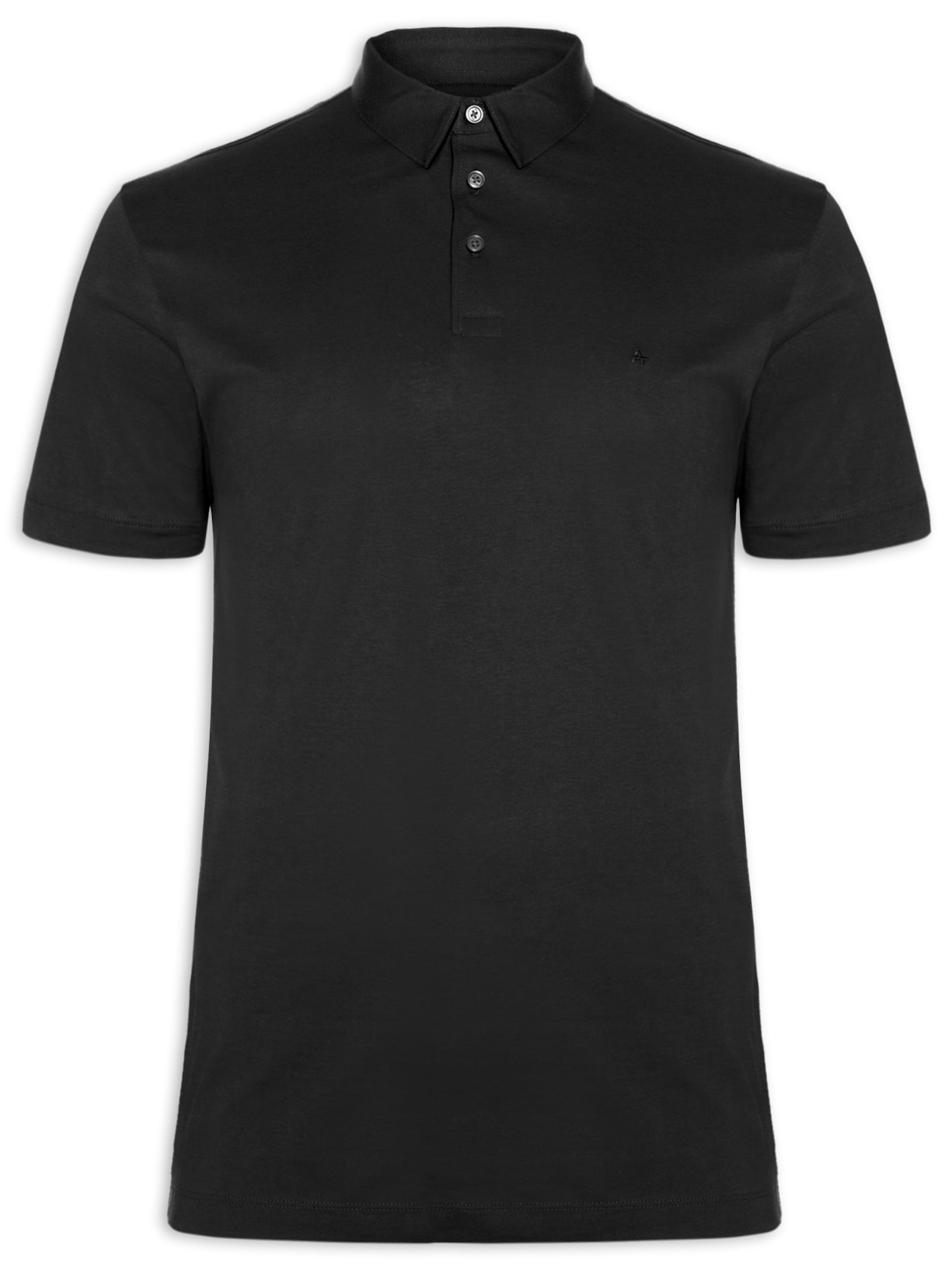 Polo Masculina Jersey Algodão Pima Logo Surton (PA) - Preto