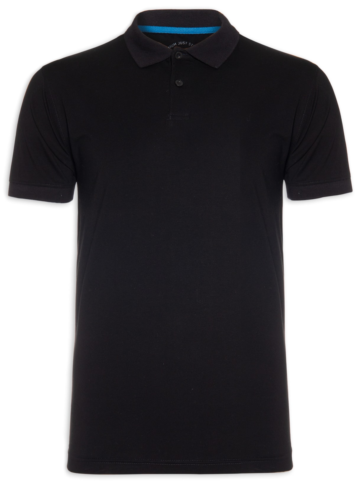 Pólo Masculina Jersey Premium Cotton Stretch - Preto