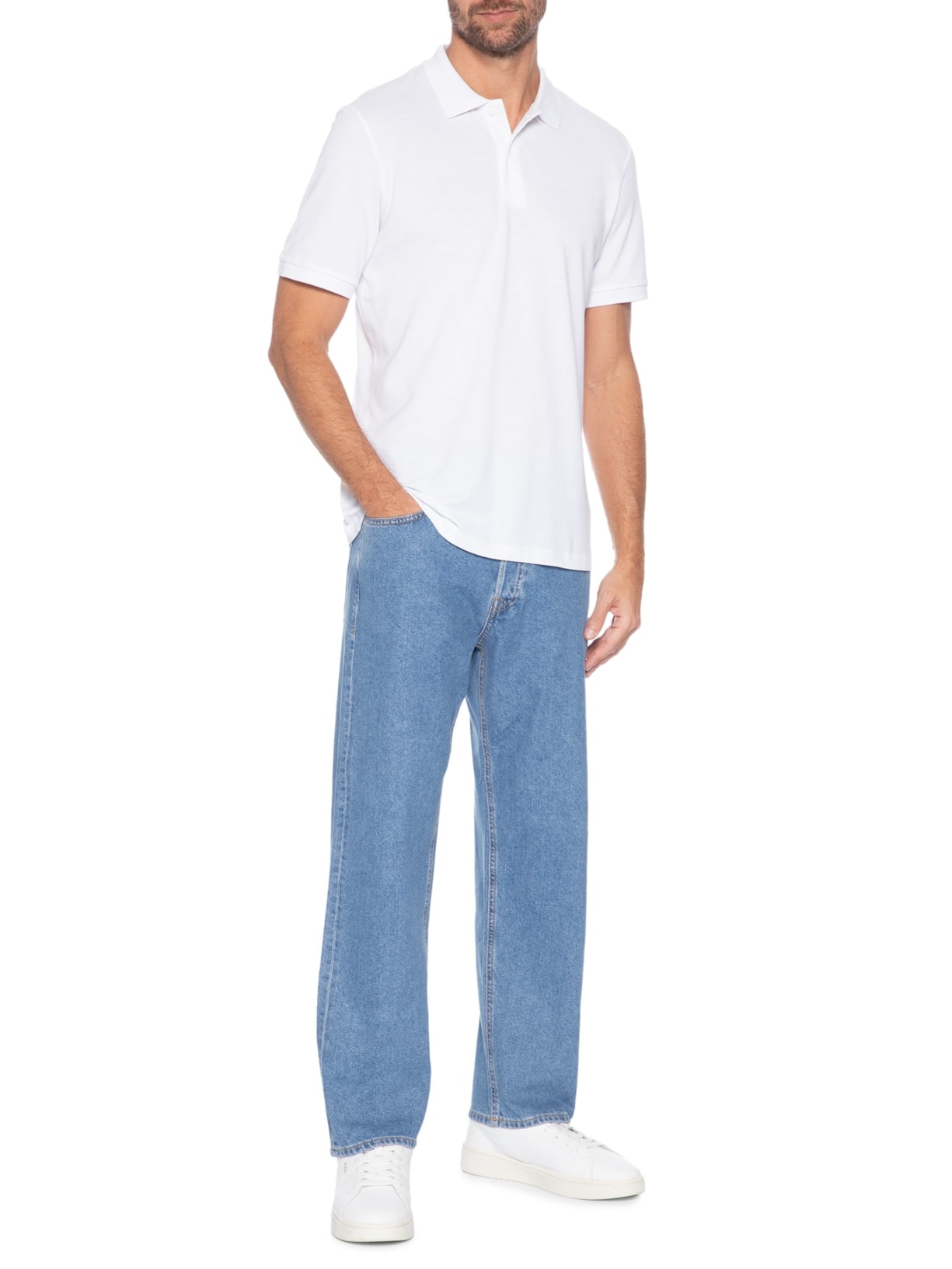 Polo Masculina Kane Branco Jack & Jones