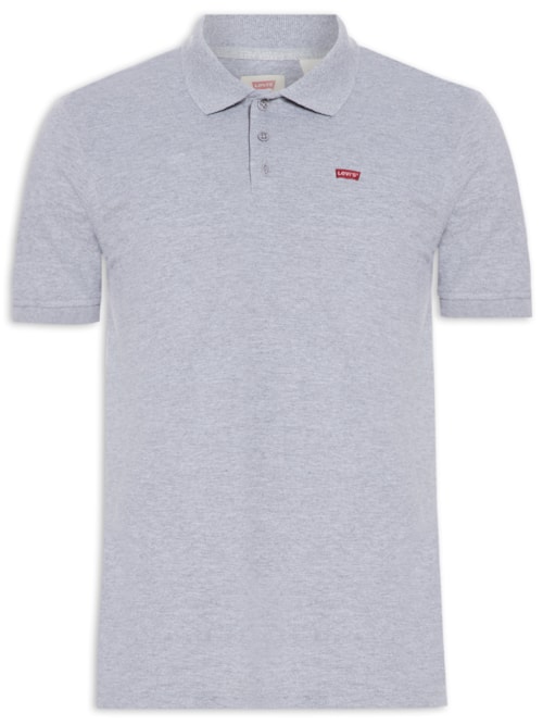 Polo Masculina Levi´s Housemark Classic Fit HM Com Logo - Cinza