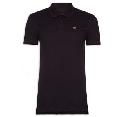 Polo Masculina Levi´s Housemark Classic Fit HM Com Logo  - Preto