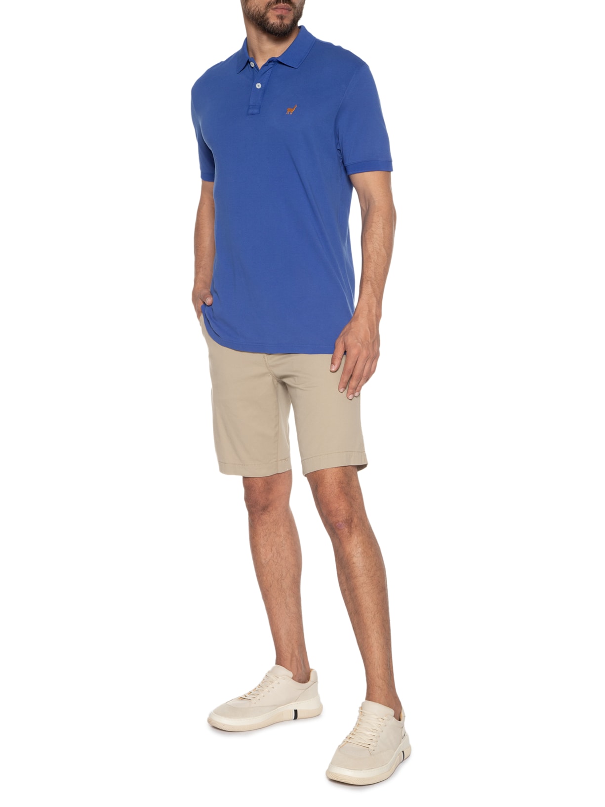 Polo Masculina Lhama Azul Zapalla