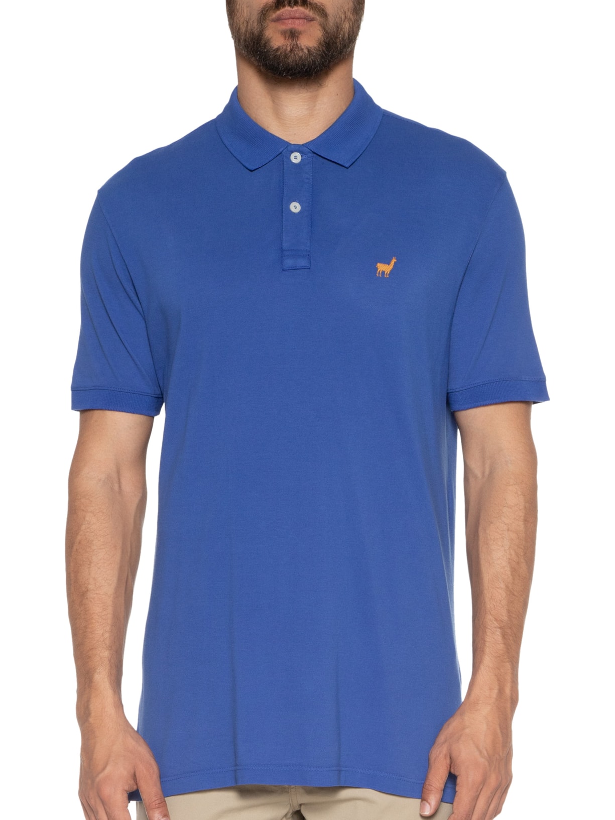 Polo Masculina Lhama Azul Zapalla