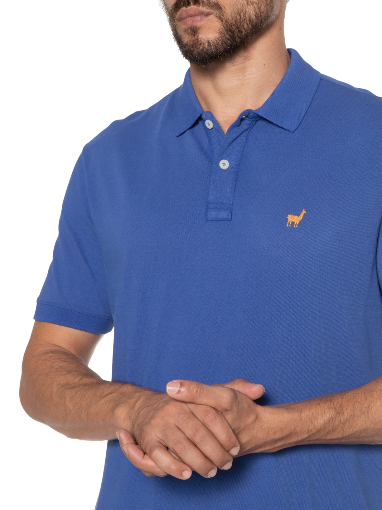 Polo Masculina Lhama Azul Zapalla