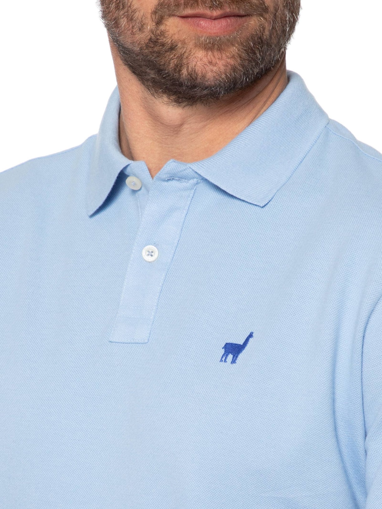 Polo Masculina Lhama Azul Zapalla