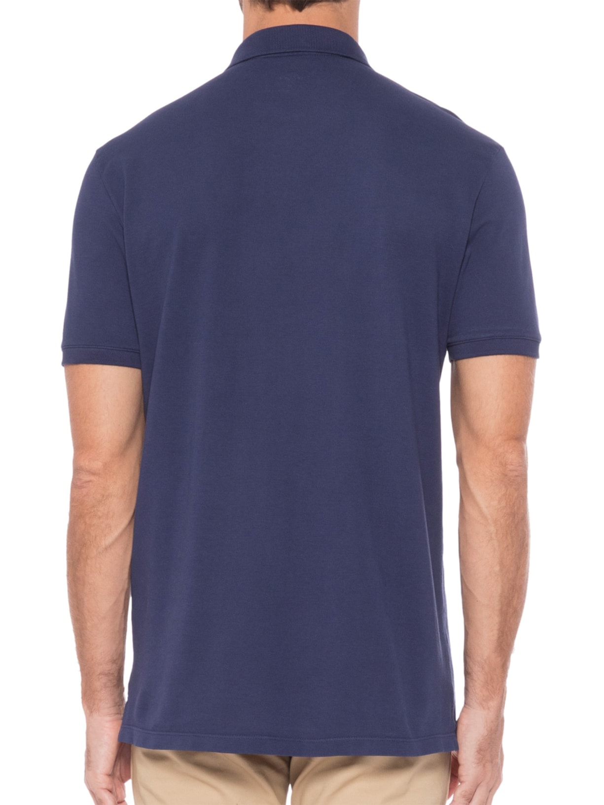 Polo Masculina Lhama Malha Piquet Azul Zapalla