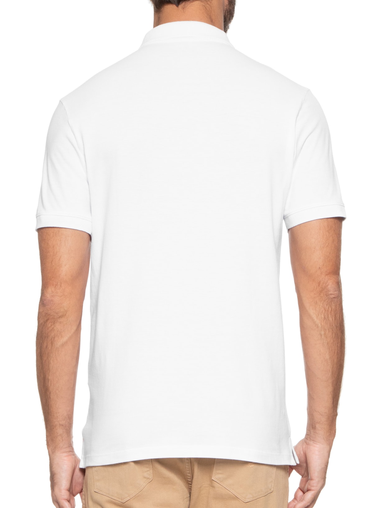 Polo Masculina Lhama Malha Piquet Branco Zapalla