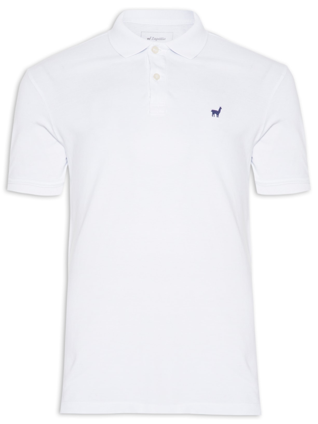 Polo Masculina Lhama Strech Branco Zapalla