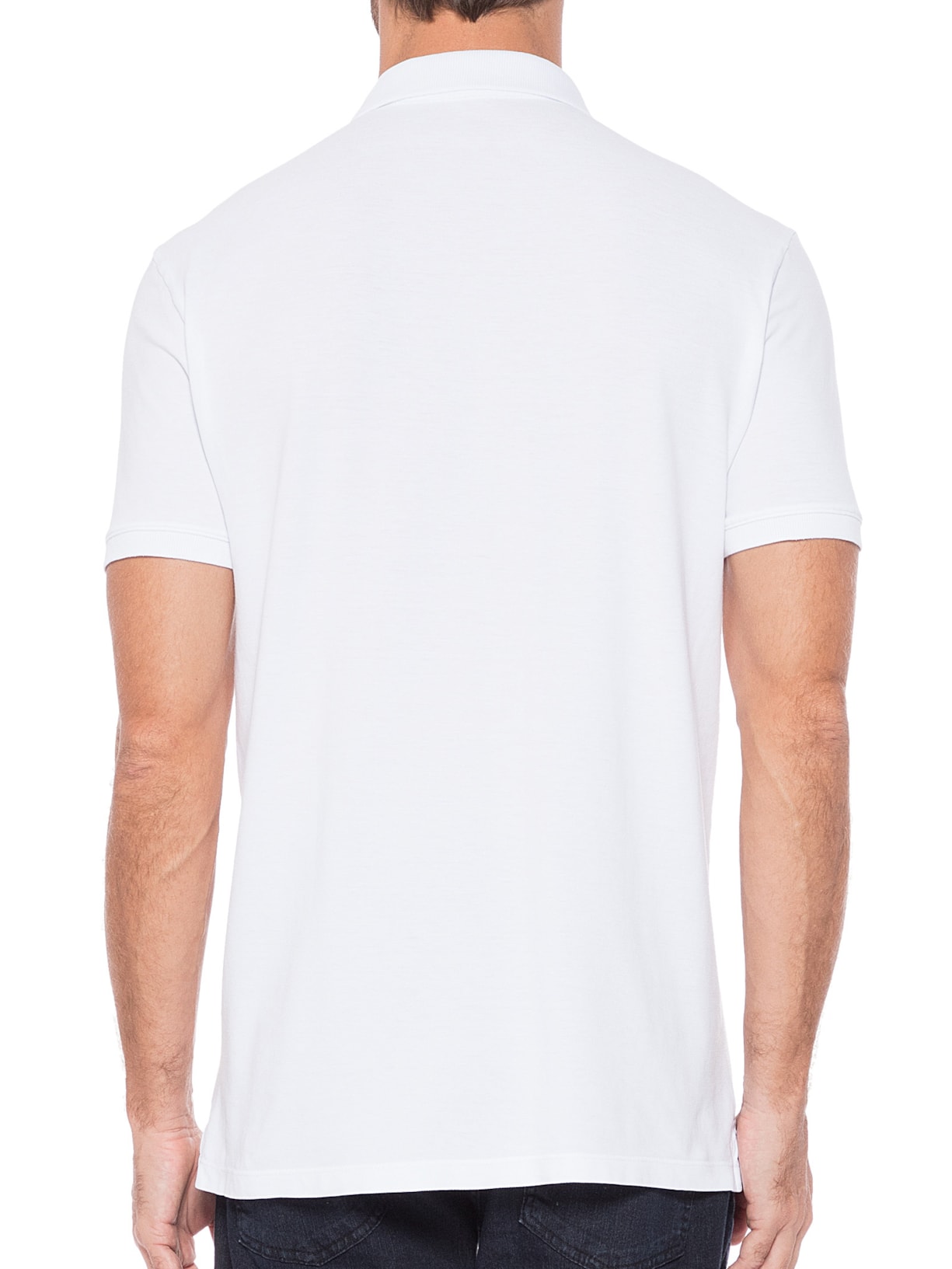 Polo Masculina Lhama Strech Branco Zapalla