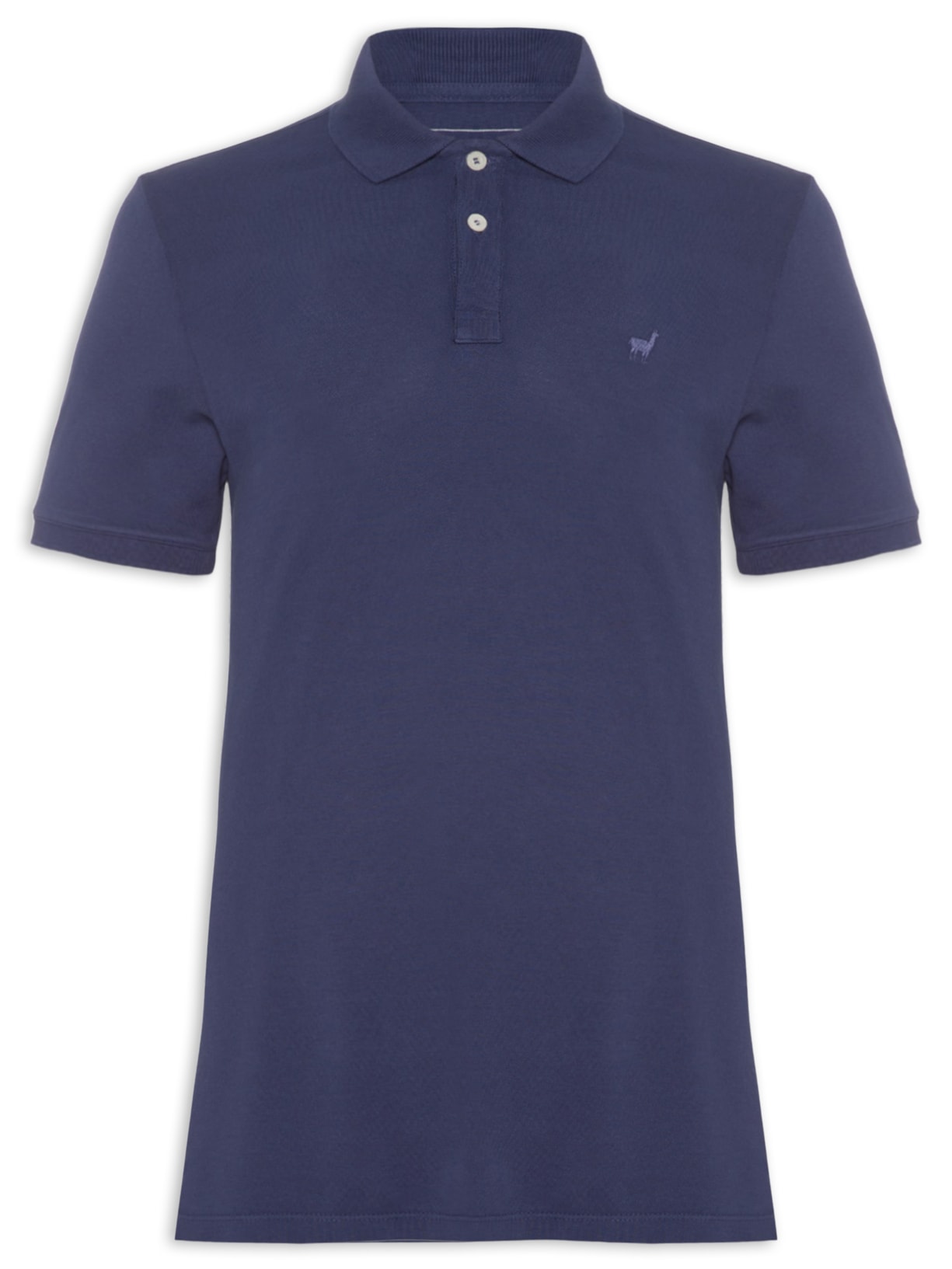 Polo Masculina Lhama Strech Zapalla Azul Zapalla