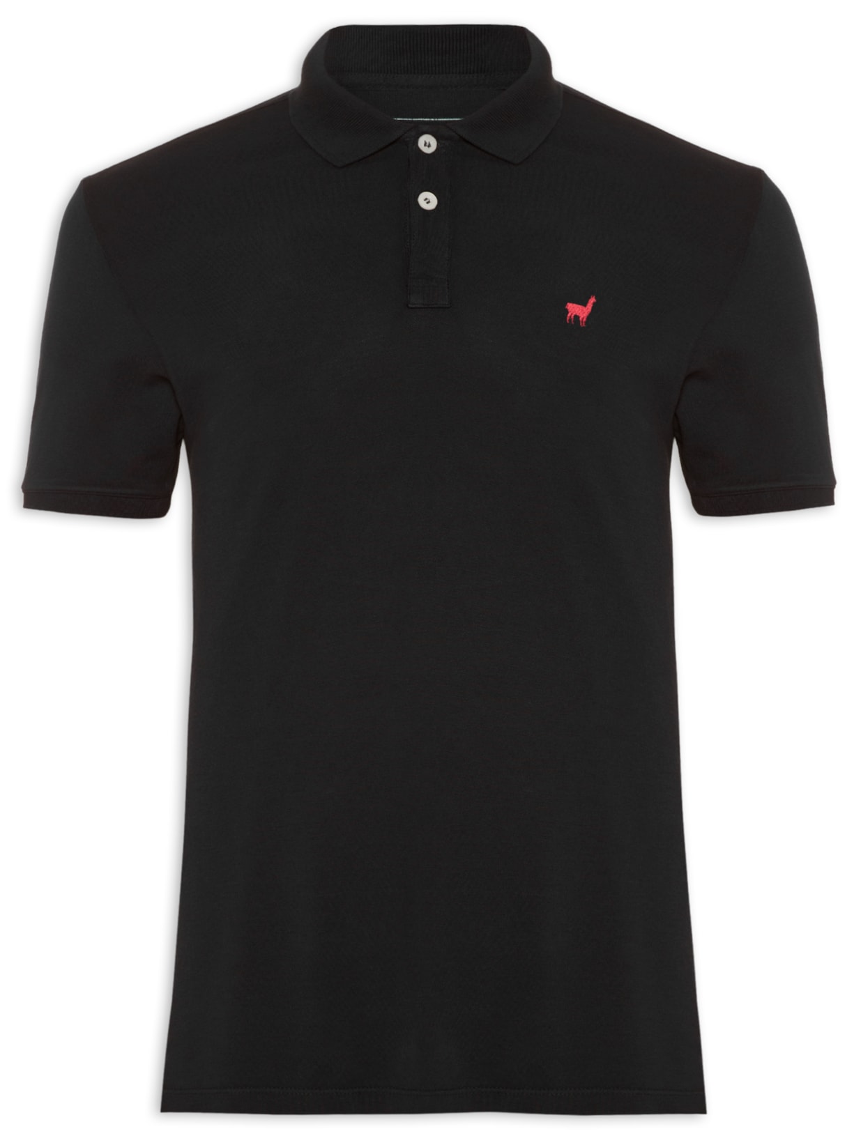 Polo Masculina Lhama Strech - Zapalla - Preto
