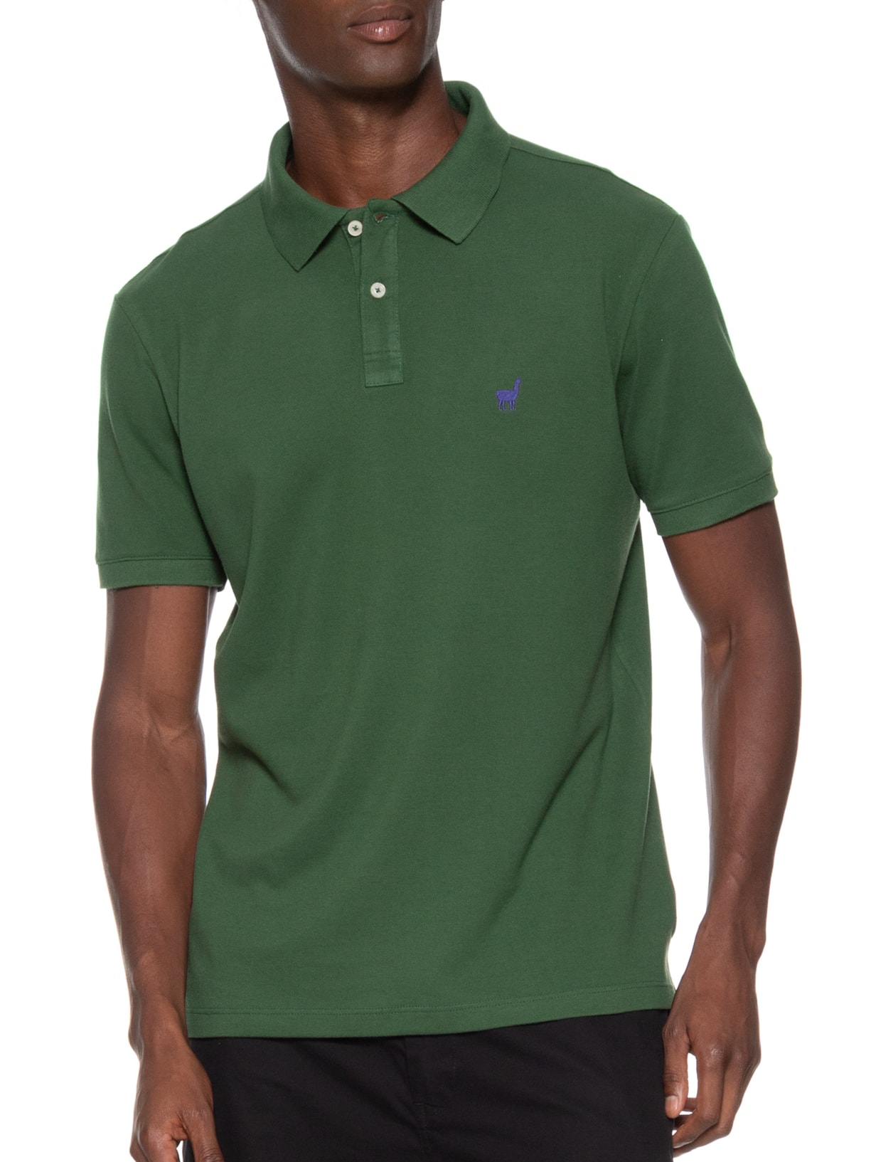 Polo Masculina Lhama Verde Zapalla