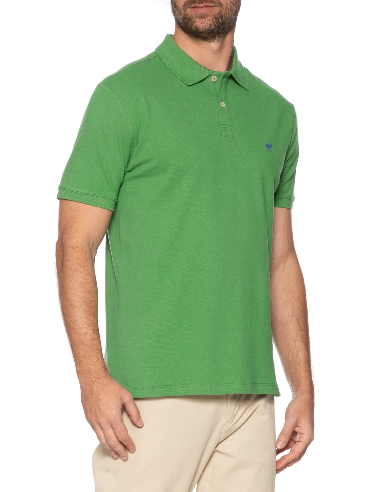 Polo Masculina Lhama Verde Zapalla