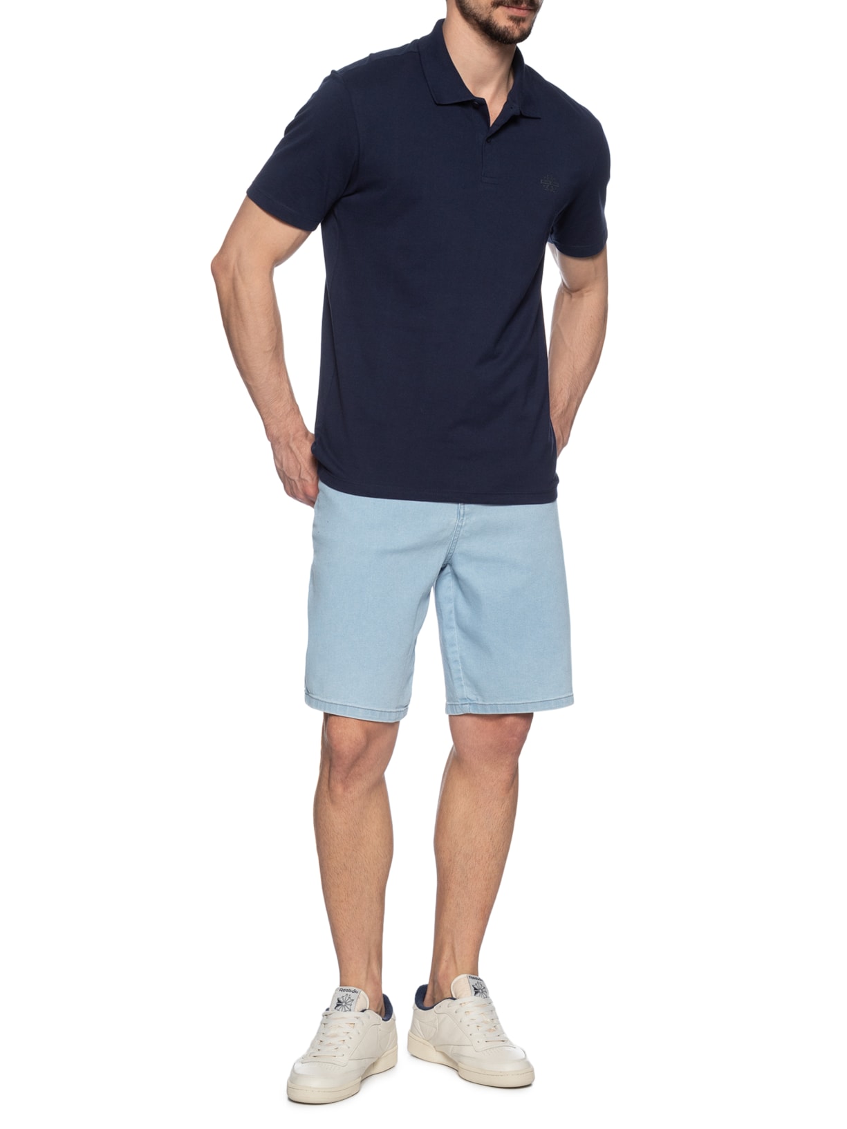 Polo Masculina Light Transfer Azul John John