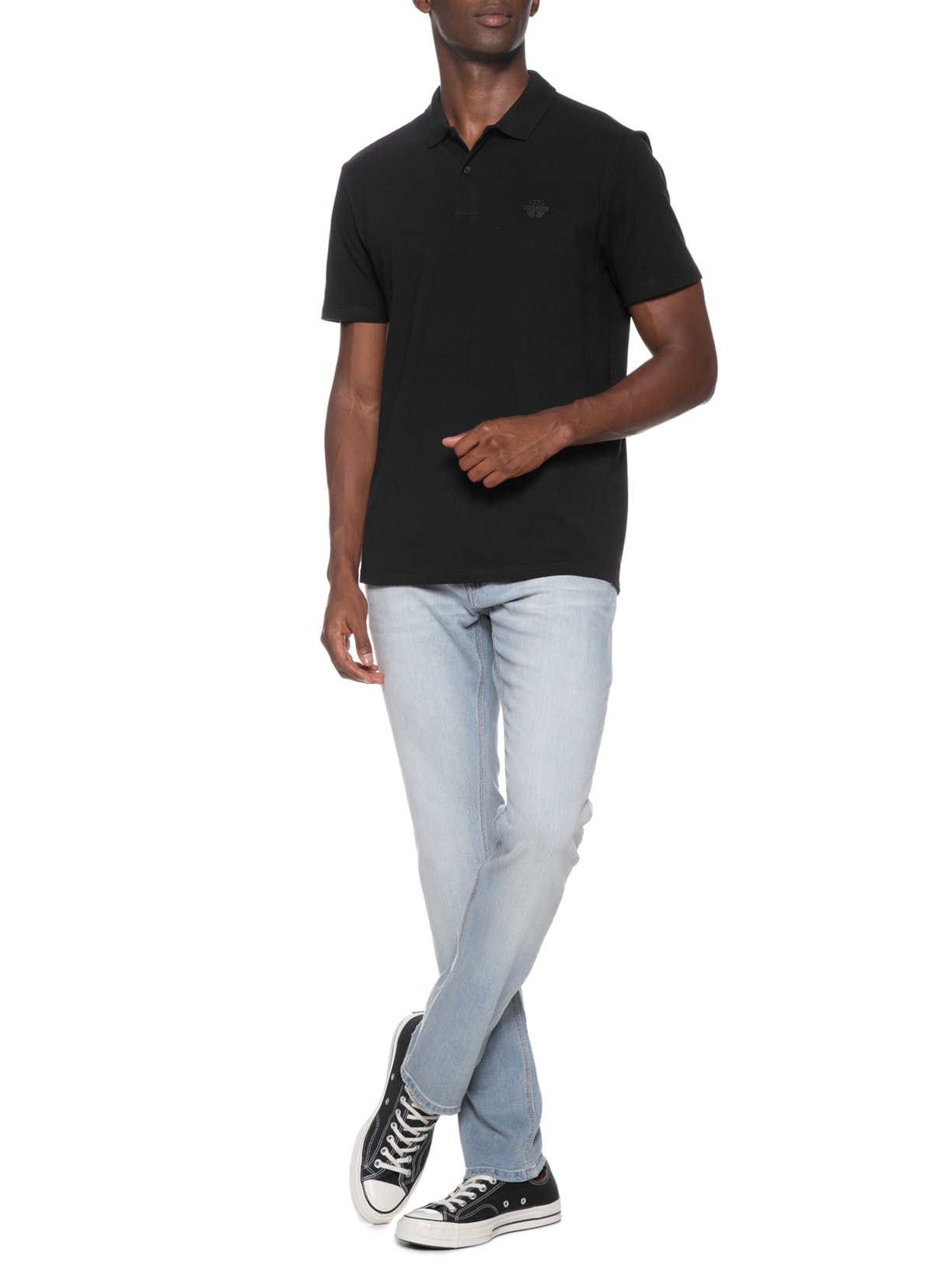 Polo Masculina Light Transfer Preto John John