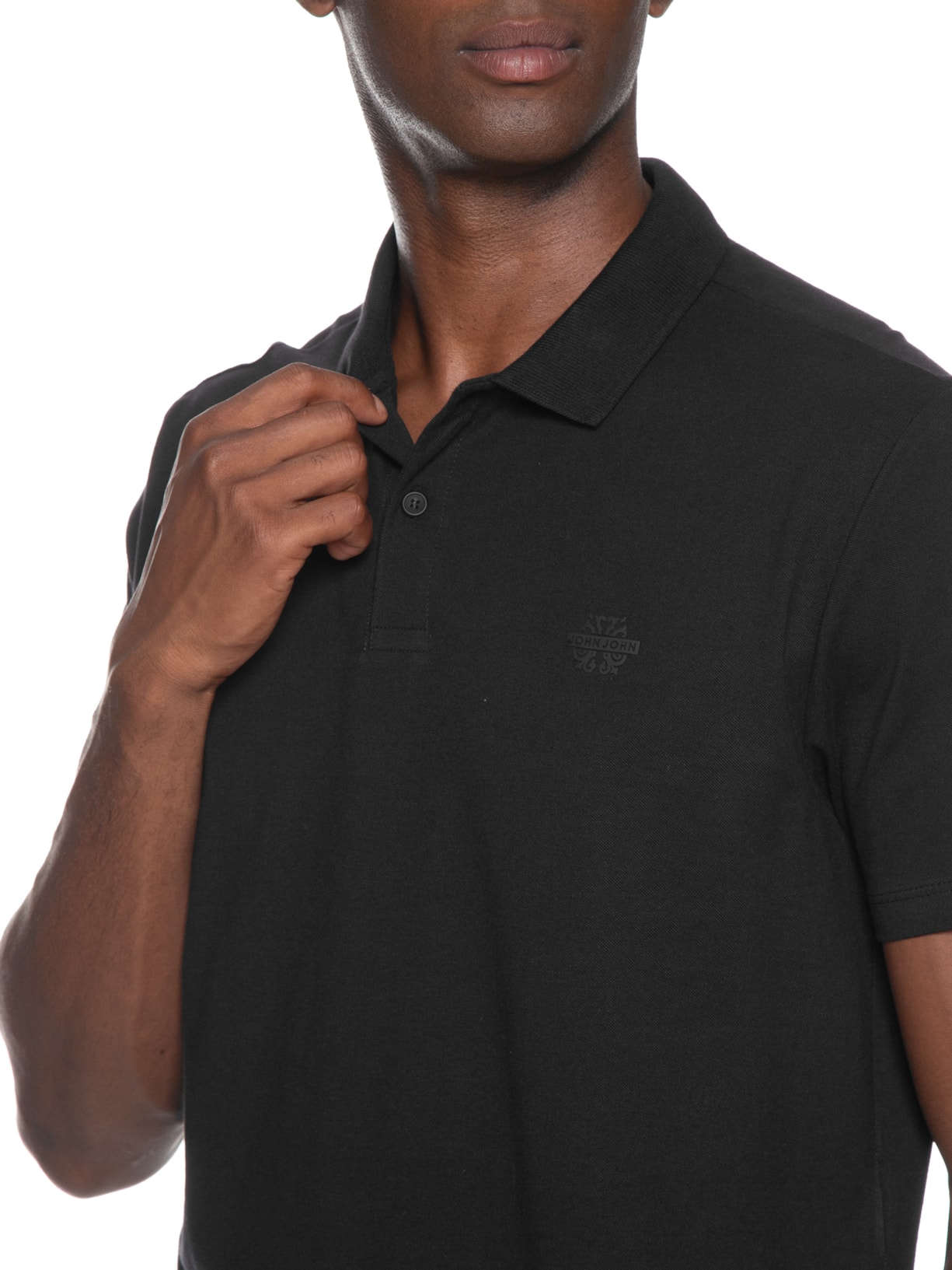 Polo Masculina Light Transfer Preto John John