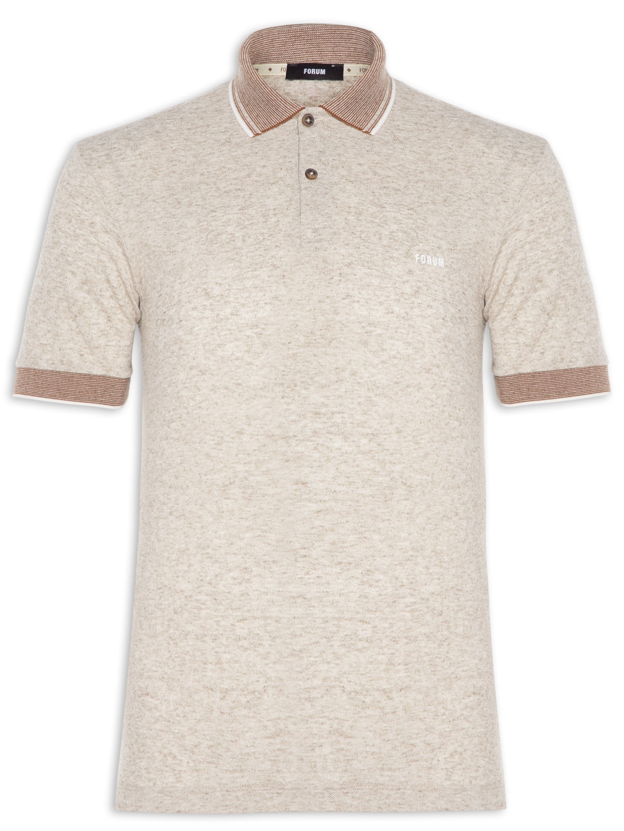 Polo Masculina Linho - Bege