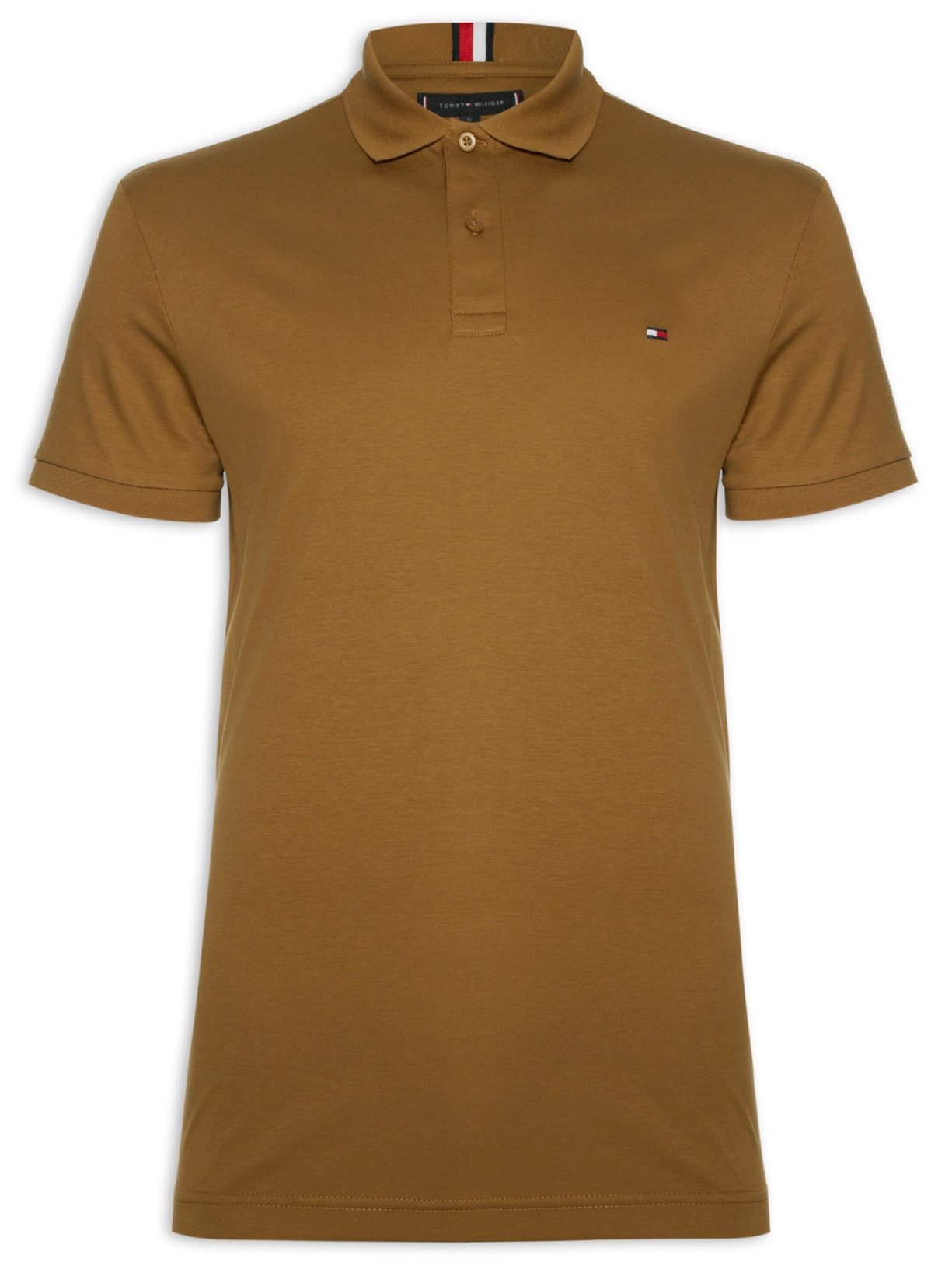 Polo Masculina Liquid Cotton Essential Reg - Marrom