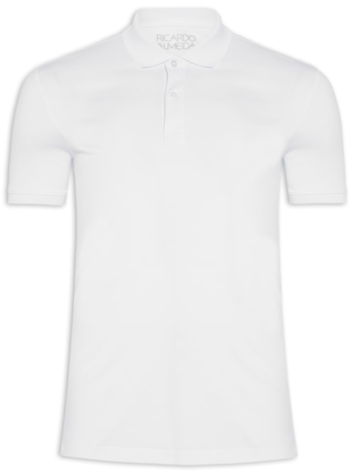 Polo Masculina Lisa - Branco