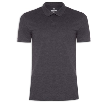 Polo Masculina Lisa - Cinza