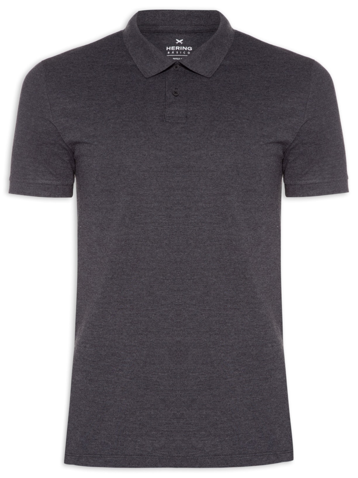 Polo Masculina Lisa - Cinza