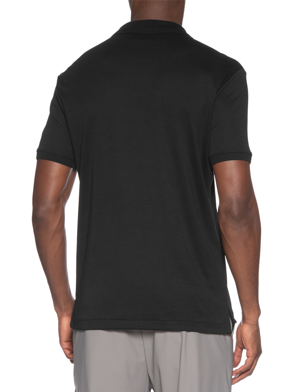 Polo Masculina Lisa Clássica Em Algodão Pima Preto Ricardo Almeida