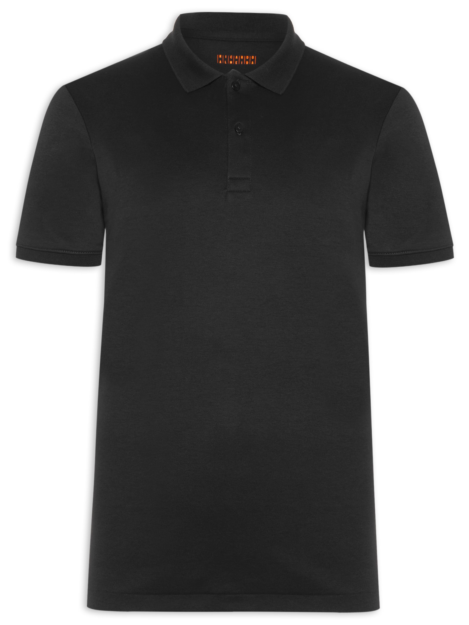 Polo Masculina Lisa Clássica Em Algodão Pima - Preto - Ricardo Almeida