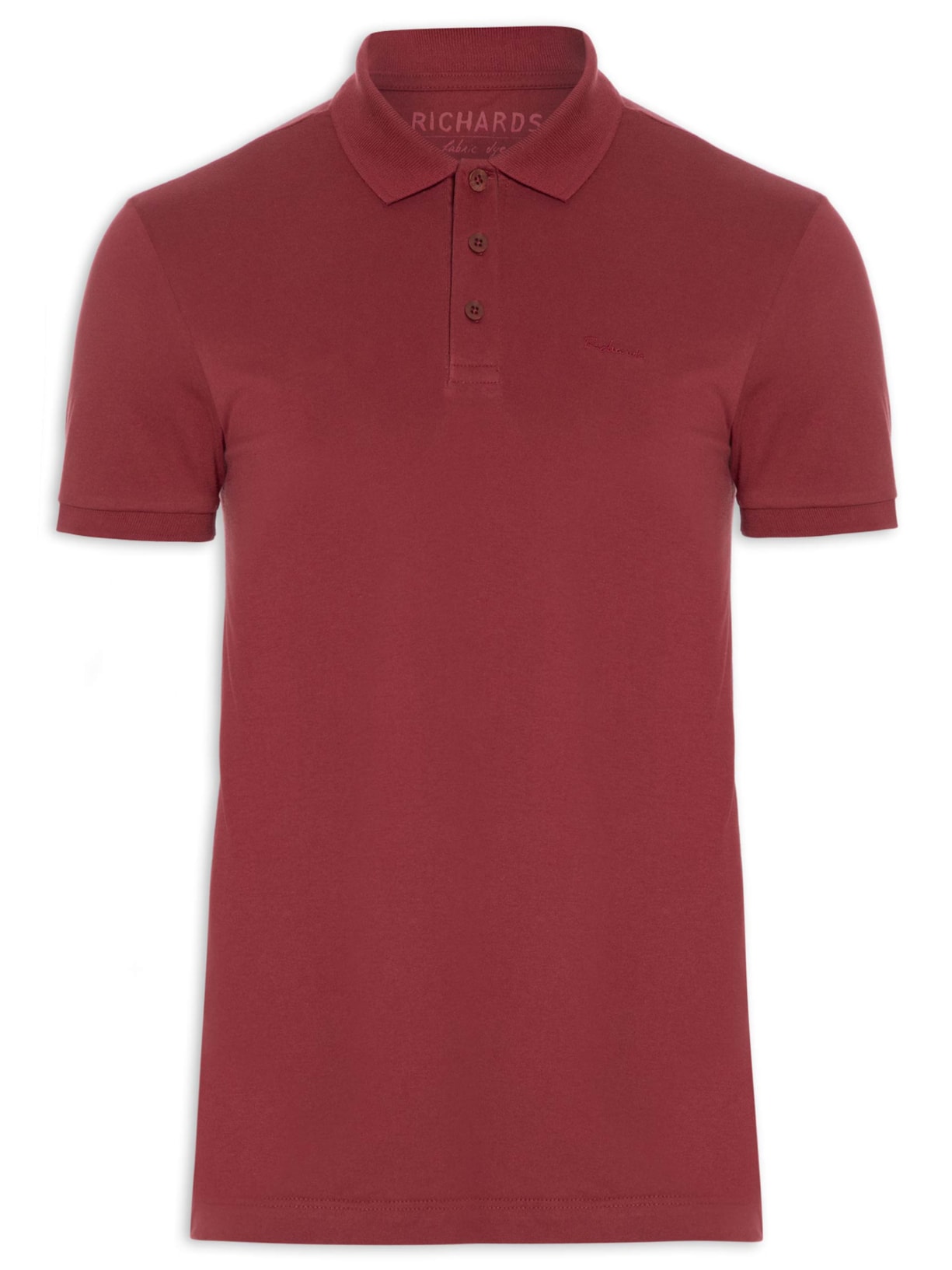 Polo Masculina Lisa Manga Curta - Vermelho
