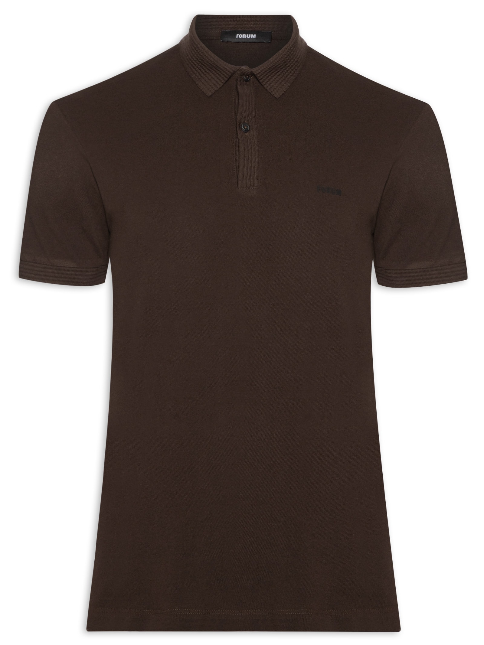 Polo Masculina Lisa - Forum - Marrom