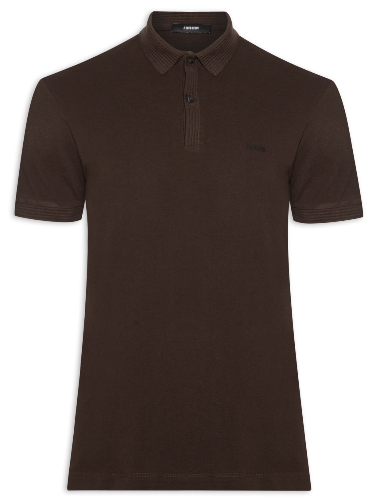 Polo Masculina Lisa - Marrom