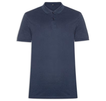 Polo Masculina Lisa Piquet - Azul