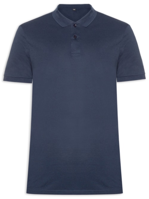 Polo Masculina Lisa Piquet - Azul