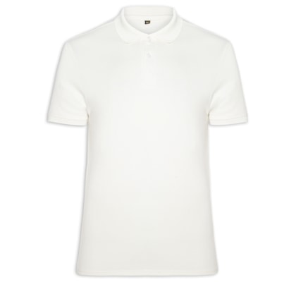 Polo Masculina Lisa Piquet - Off White