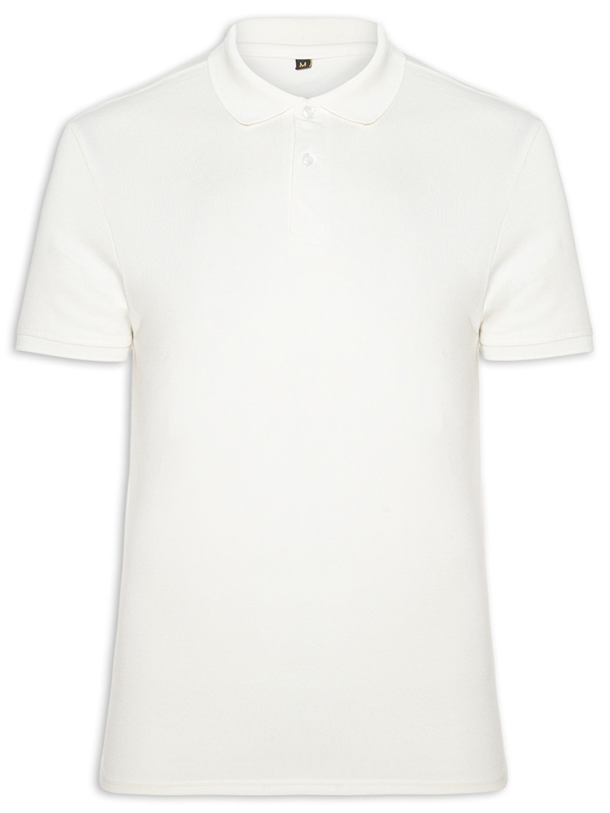 Polo Masculina Lisa Piquet - Off White