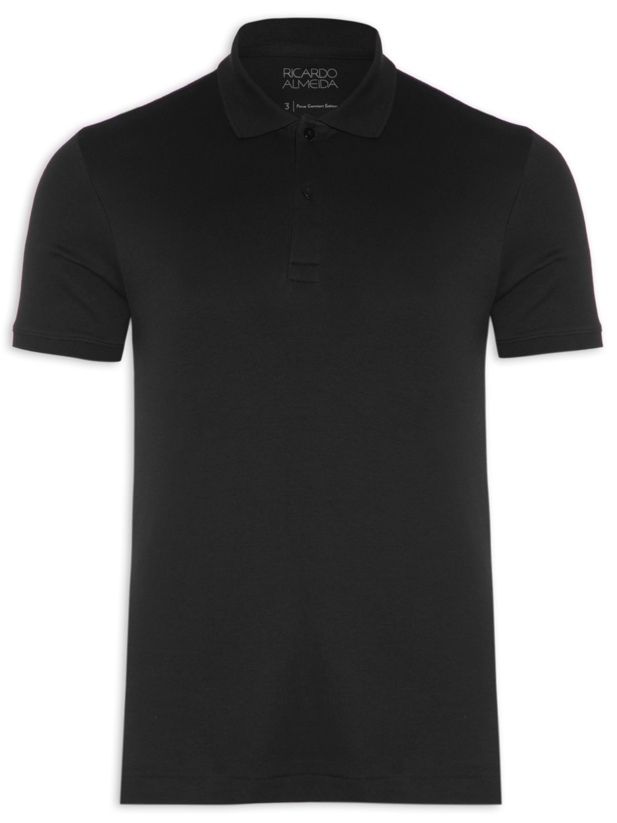 Polo Masculina Lisa - Preto