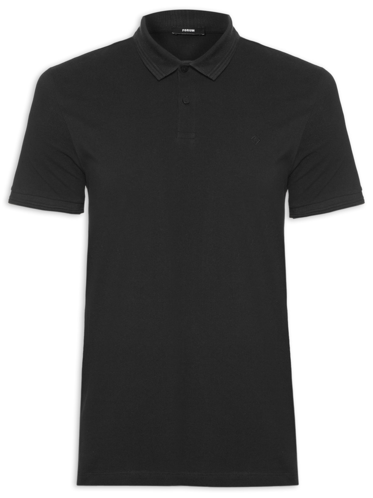 Polo Masculina Lisa - Preto