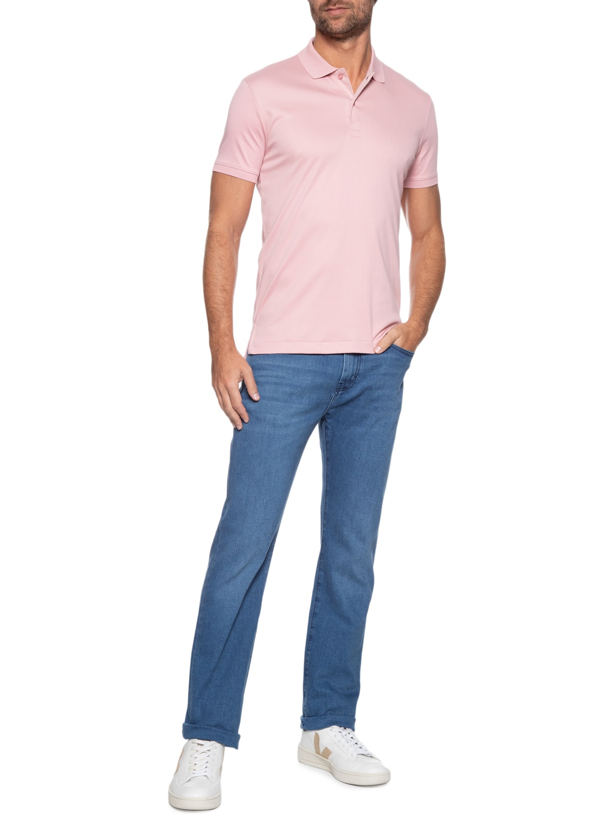 Polo Masculina Lisa Rosa Ricardo Almeida