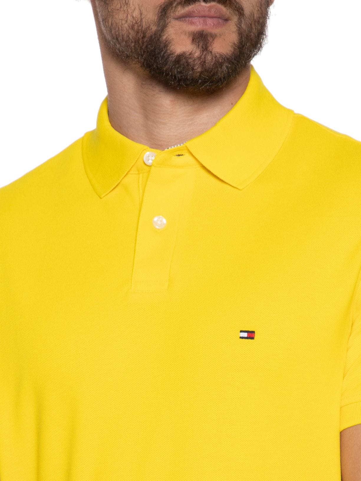 Polo Masculina lm 1985 Regular Amarelo Tommy Hilfiger