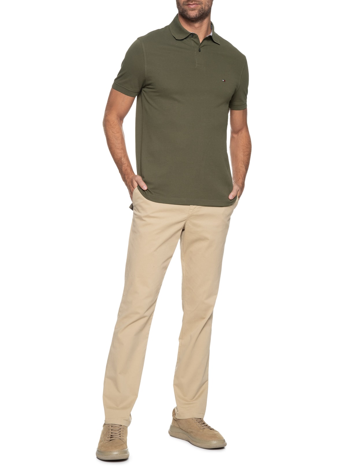 Polo Masculina lm 1985 Regular Verde Tommy Hilfiger