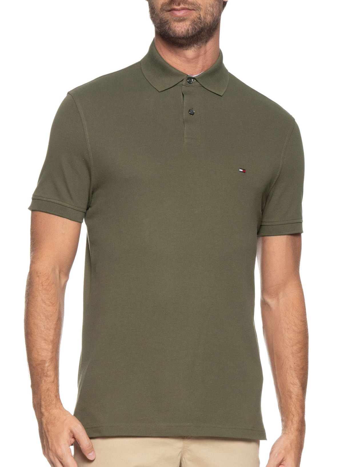 Polo Masculina lm 1985 Regular Verde Tommy Hilfiger