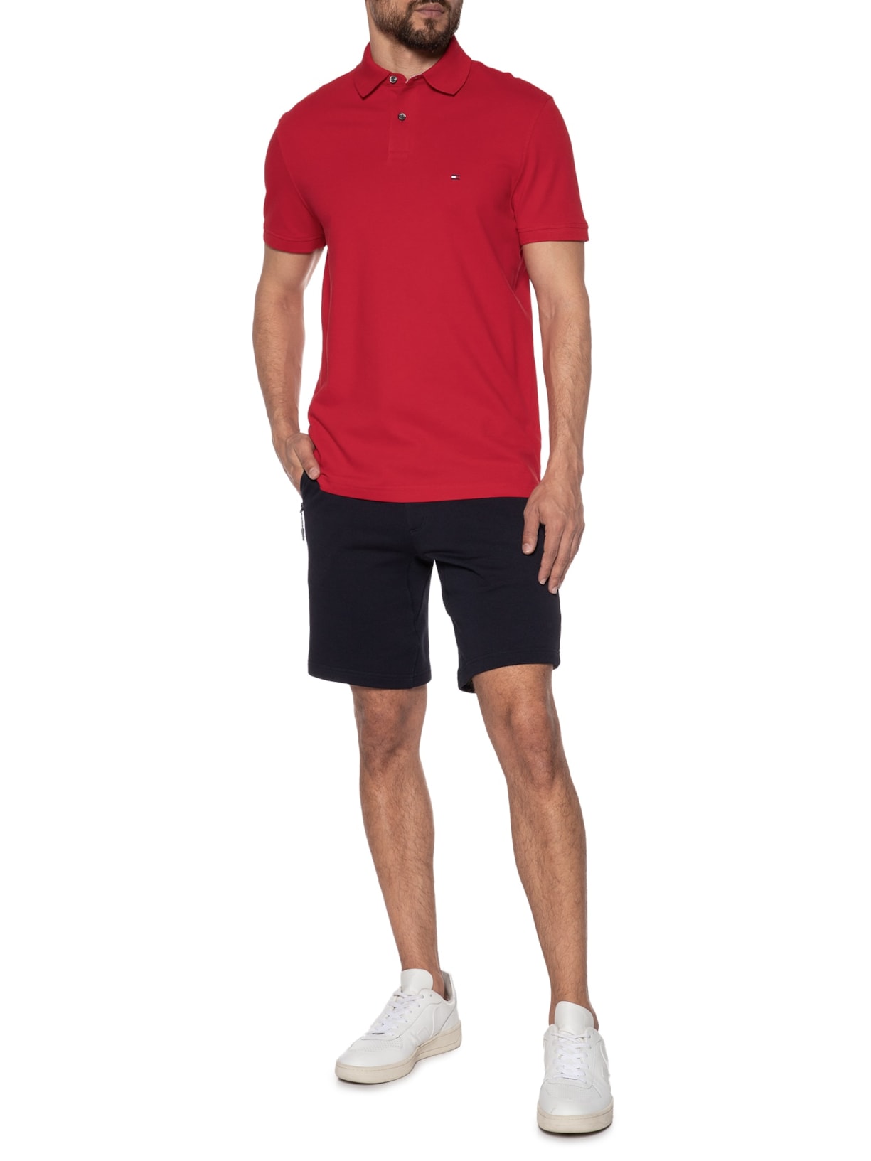 Polo Masculina lm 1985 Regular Vermelho Tommy Hilfiger