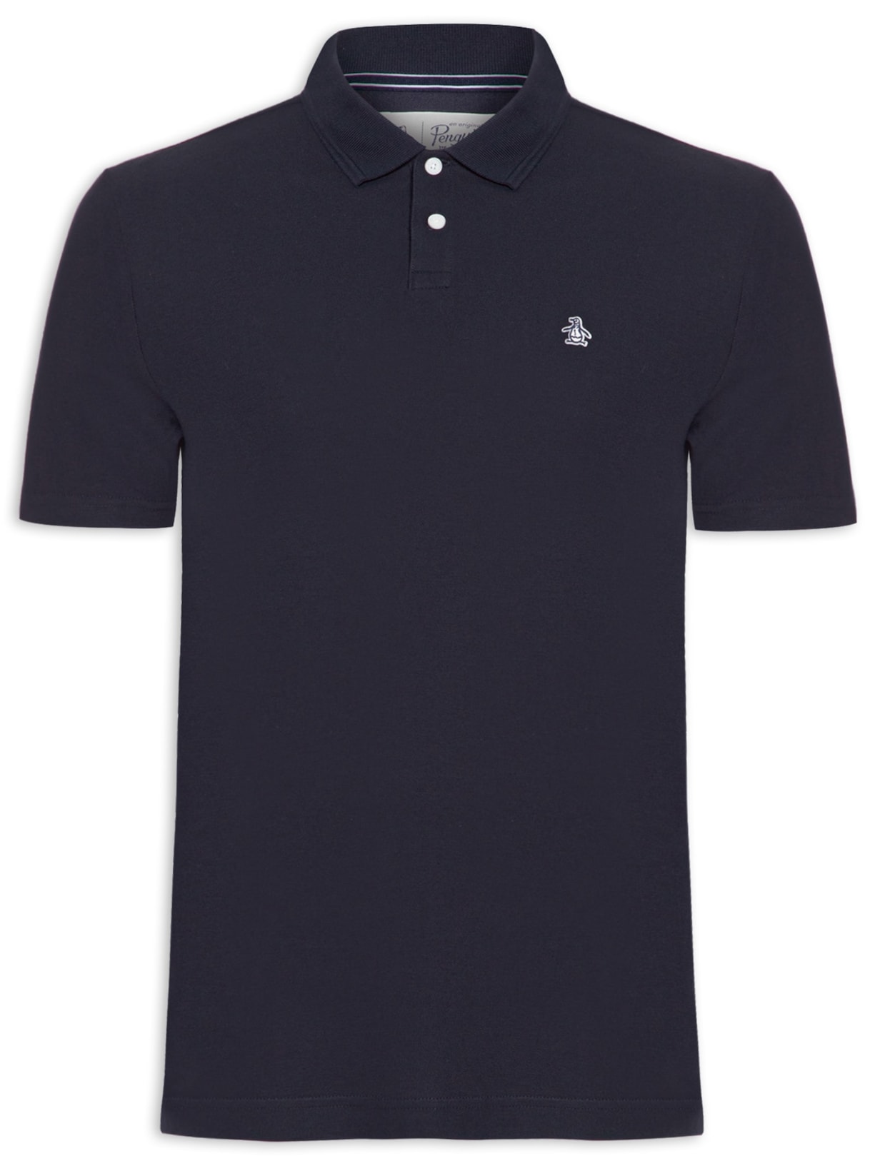 Polo Masculina Logo - Azul