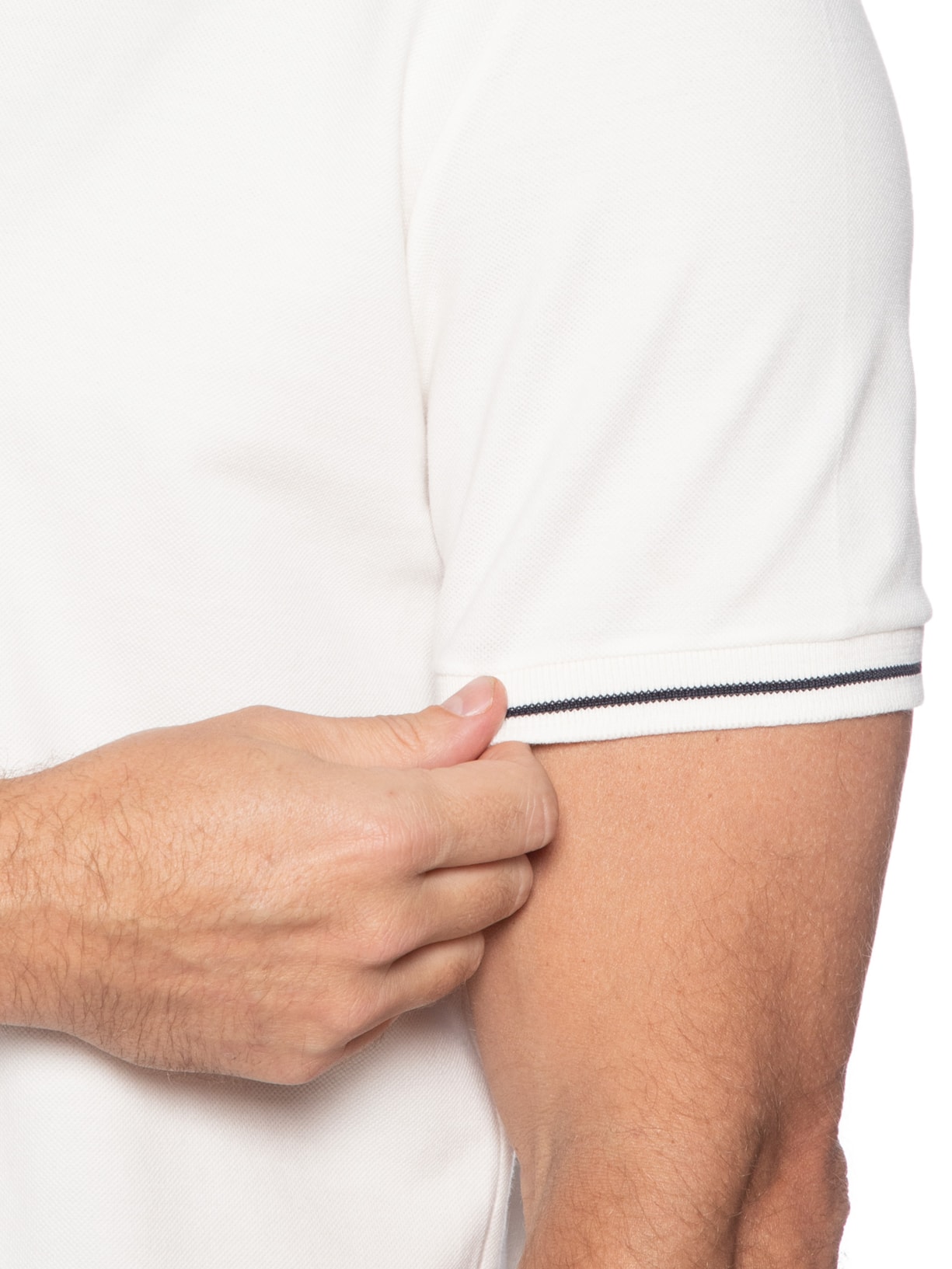 Polo Masculina Logo Bordado Gola Branco Calvin Klein Jeans