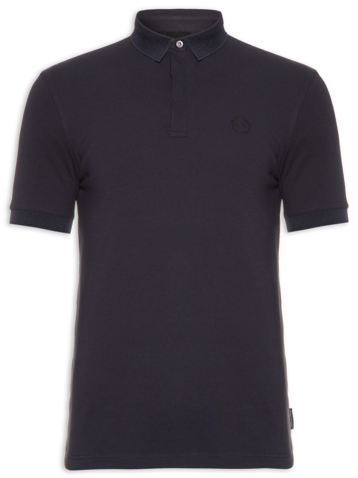 Polo Masculina Logo Emborrachado - Azul