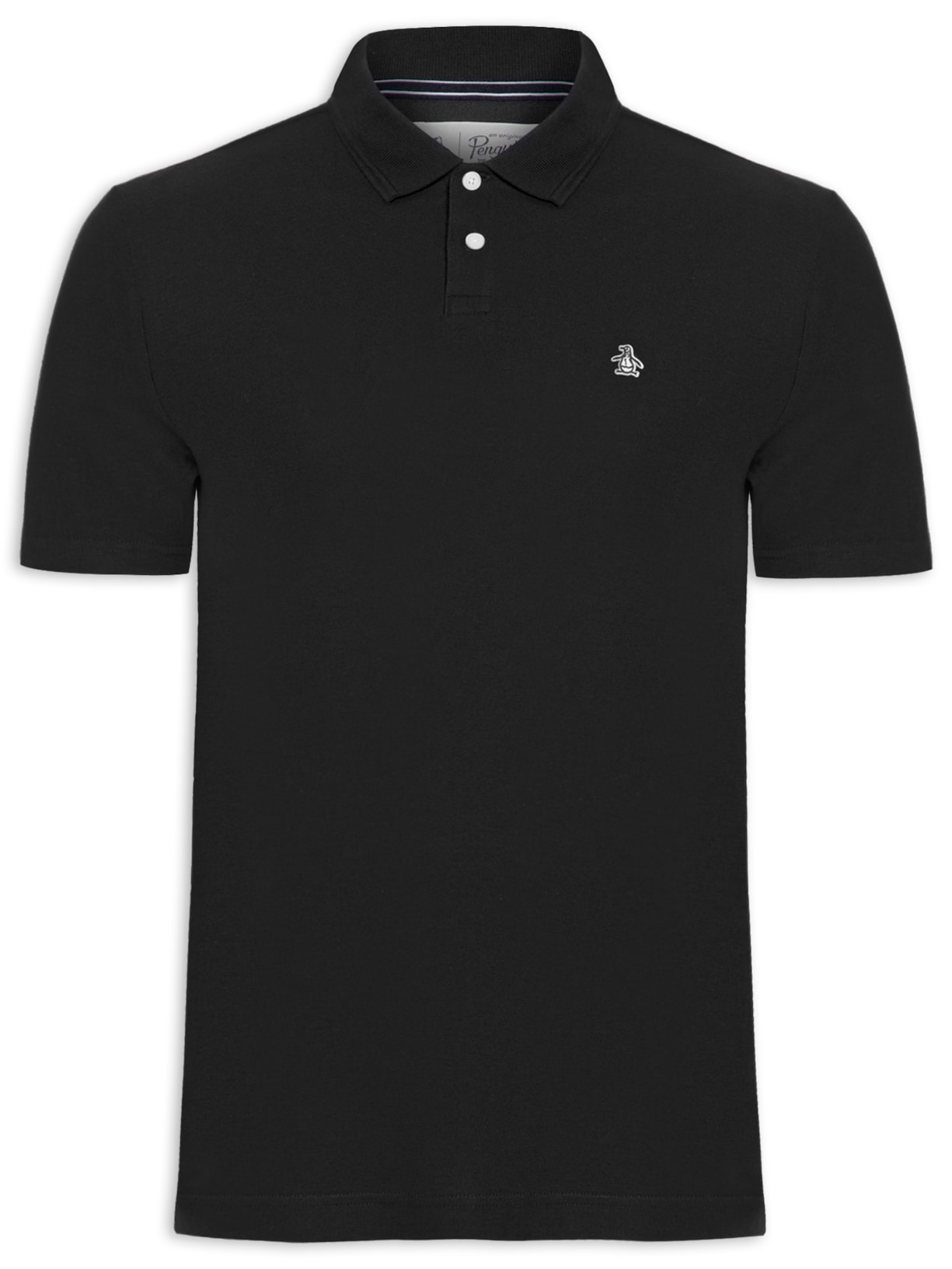 Polo Masculina Logo - Preto
