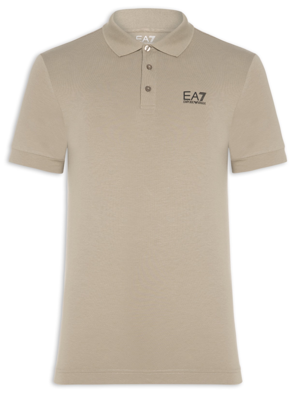 Pólo Masculina Logo Train Core Bege Ea7 Emporio Armani
