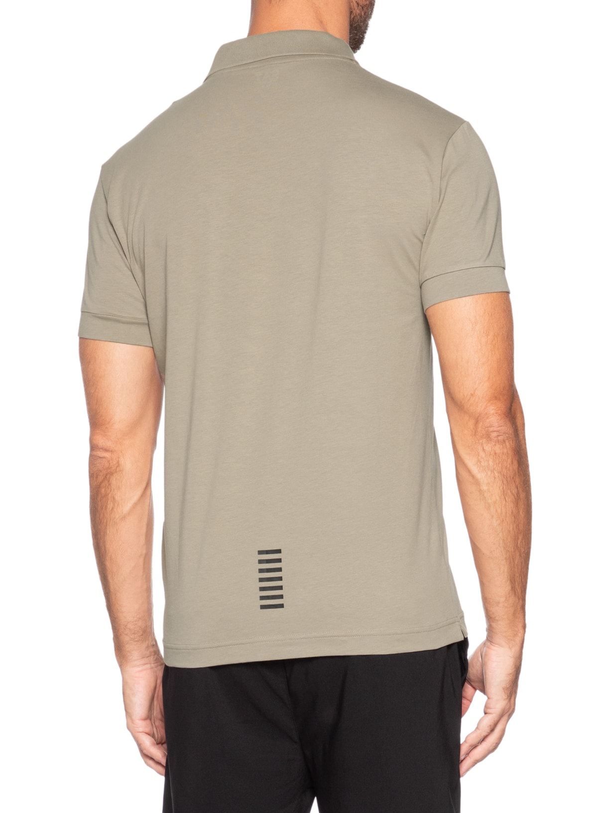 Pólo Masculina Logo Train Core Bege Ea7 Emporio Armani