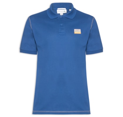 Polo Masculina Loose Fit 1933 Petit Piquet - Azul