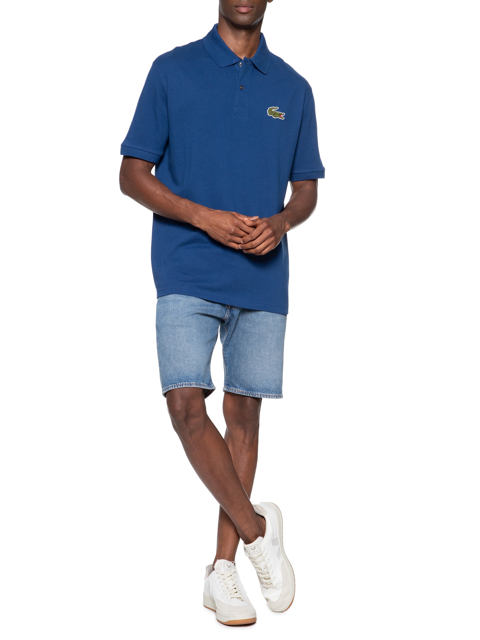 Lacoste - Polo Masculina Loose Fit Crocodilo Emblemático Em Piquet