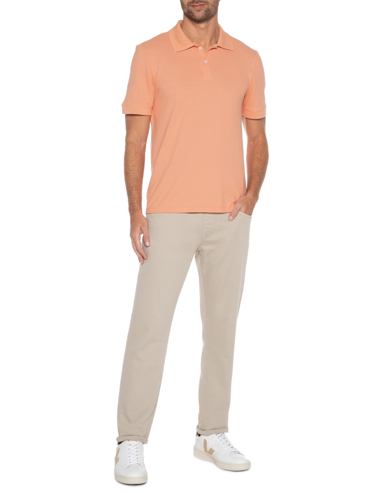 Polo Masculina Madrid Laranja Barche